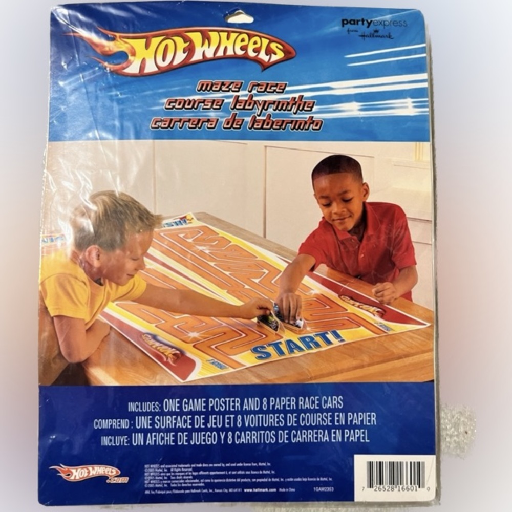 🍄NEW Hot Wheels 'Fast Action' Maze Race Party Game Poster Party Express